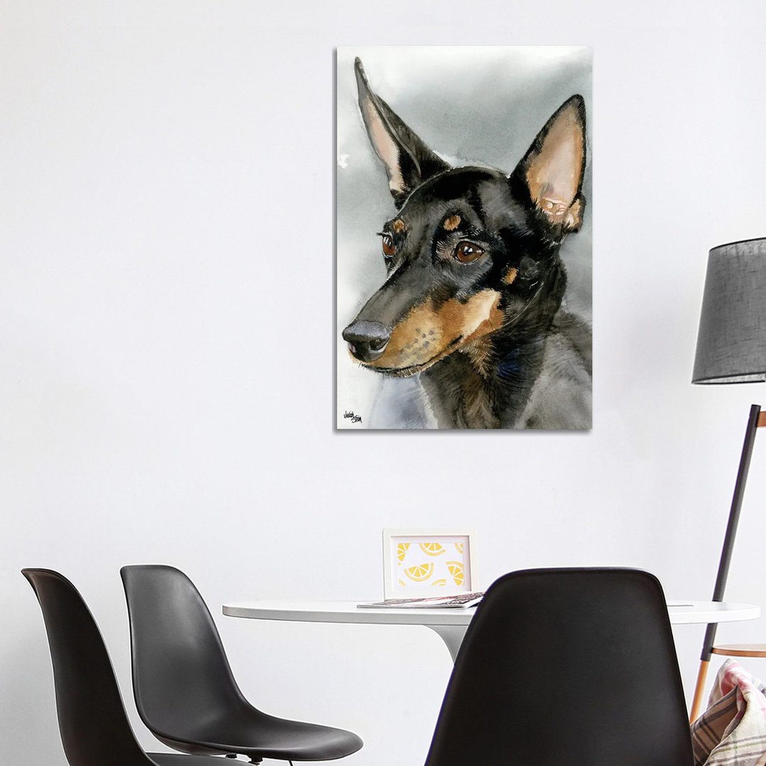 High Spirits - Toy Manchester Terrier von Judith Stein - Gallery-Wrapped Canvas Giclée on Canvas