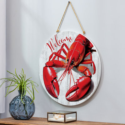 Décoration côtière porte homard 18 po