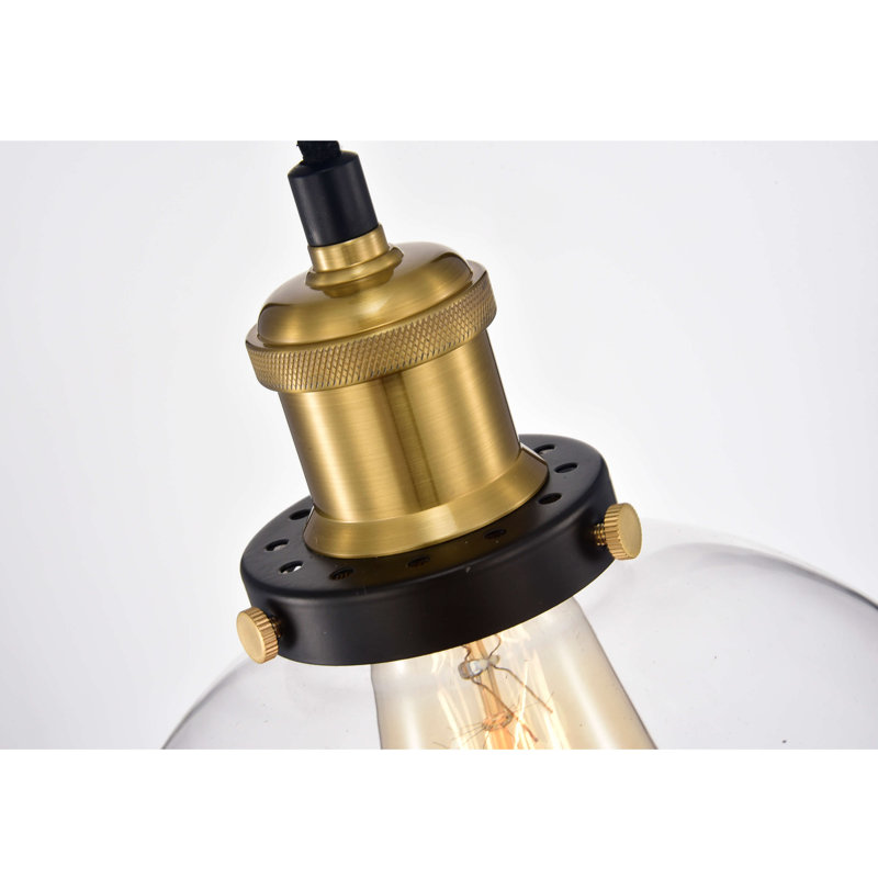 Hervey 3 - Light Antique Black and Antique Gold Cluster Globe Pendant