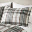 Édredon double / grand écossais, rembourrage, 2 taies décoratives, coussins décoratifs, literie en microfibre de style chaleureux