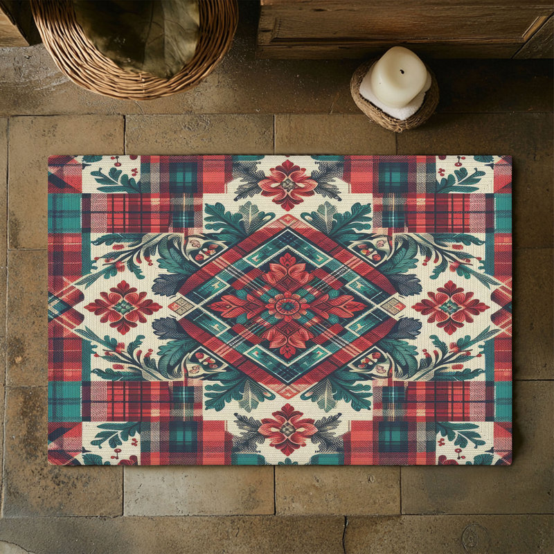 Tapis tressé Warm Tartan Designs, Rectangulaire 3 pi x 5 pi