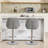 Set of 2 Bar Stools with Footrest and Base Swivel Height Adjustable Mechanical Lifting-153079284