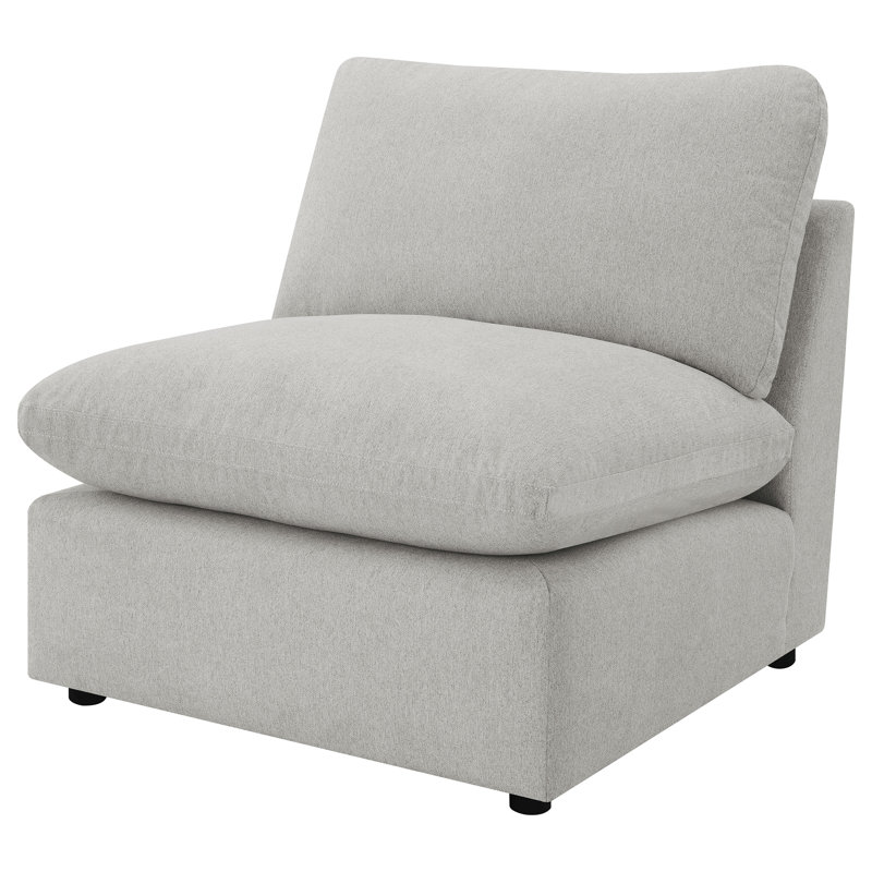Fauteuil modulaire Sacramento gris, Gris chenille