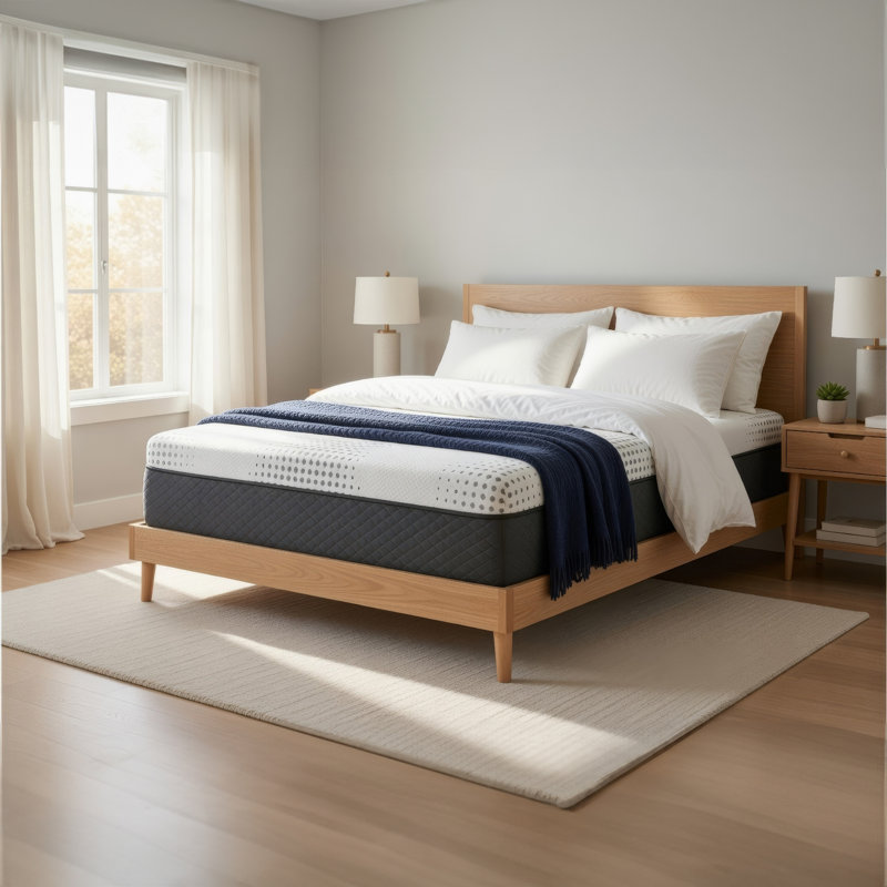 Matelas simple Mea, gel rafraîchissant, mousse à mémoire de forme et thé vert, ferme de 12 pouces