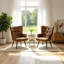 Fauteuil à oreilles en similicuir Nalupatio, fauteuil capitonné capitonné en cuir PU, fauteuil à oreilles avec lecture, fauteuil d'appoint pour salon, brun-2128126010