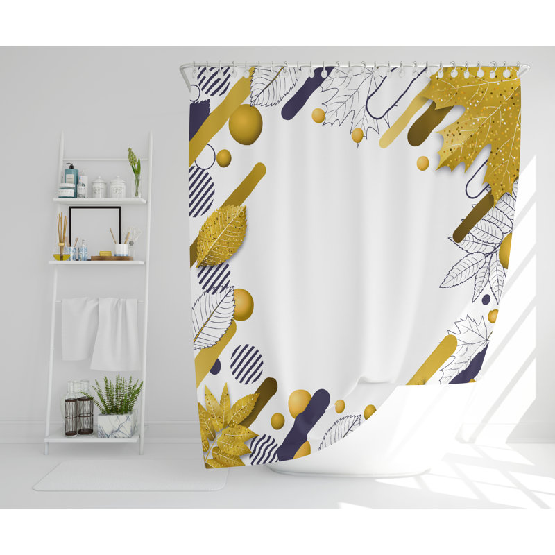 Lenwood Polyester Shower Curtain, 168cm H x 168cm W