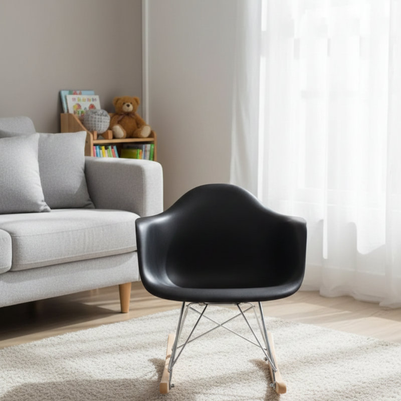 Chaise berçante pour enfants, Noir