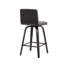 Aluin Mid-century Modern Swivel Counter or Bar Height Bar Stool in Faux Leather and Wood-512247212-512247200-512247213