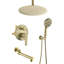 Système de douche de baignoire de plafond de 12 pouces avec douche à main à poignée simple Ensemble de garniture de douche multifonctionnelle en laiton avec valve brute-117167444