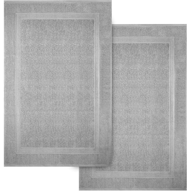 Cotton Bath Mat, Charming Grey