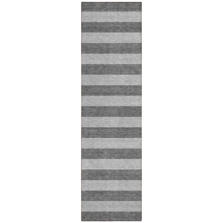 Washable Striped Indoor / Outdoor Rug