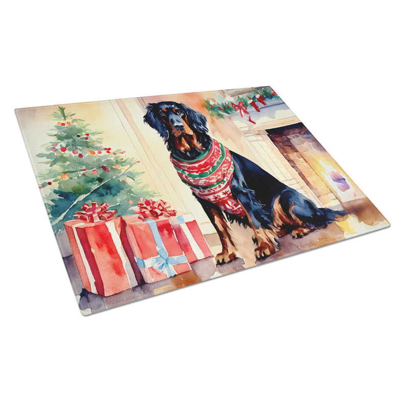 Grande planche à découper en verre Gordon Setter