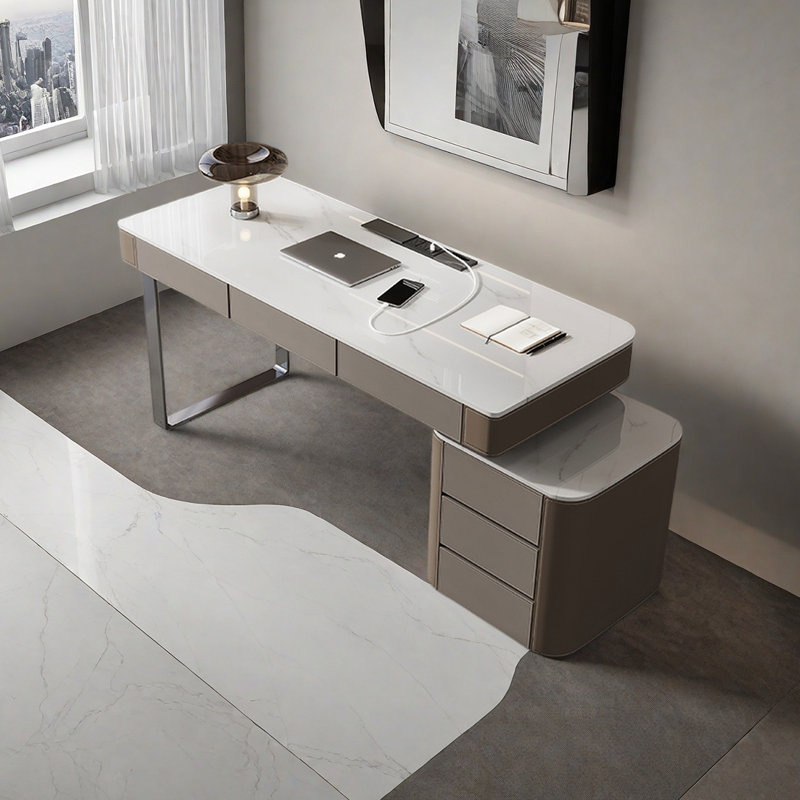 Bureau de luxe élégant, H 29,52 po x l 62,99 po x P 25,59 po