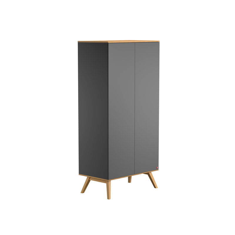Horta 2 Door Wardrobe, Dark Grey