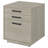 3-Drawer Whitewashed Grey Home Office File Cabinet For Document Storage