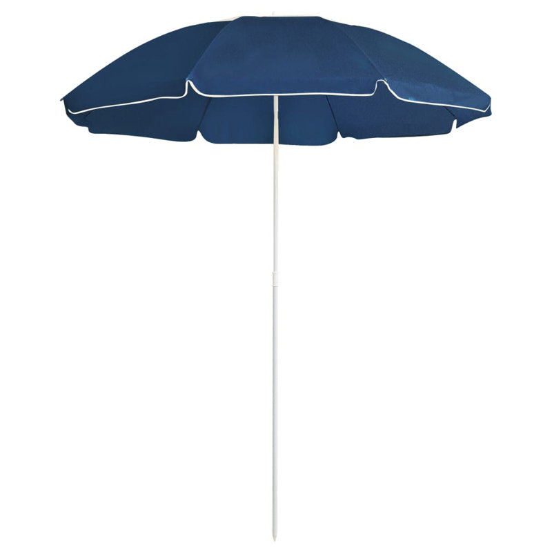 Parasol de jardin extérieur pliable en acier de polyester Blue Garden, Bleu