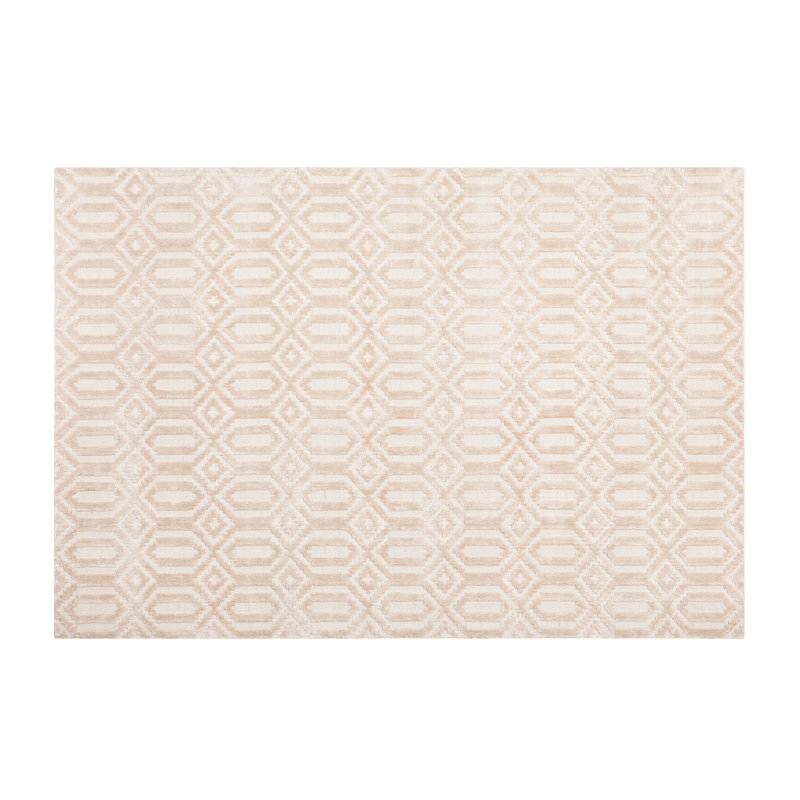 Koontz Geometric Viscose Hand Woven Area Rug, Rectangle 140cm X 200cm