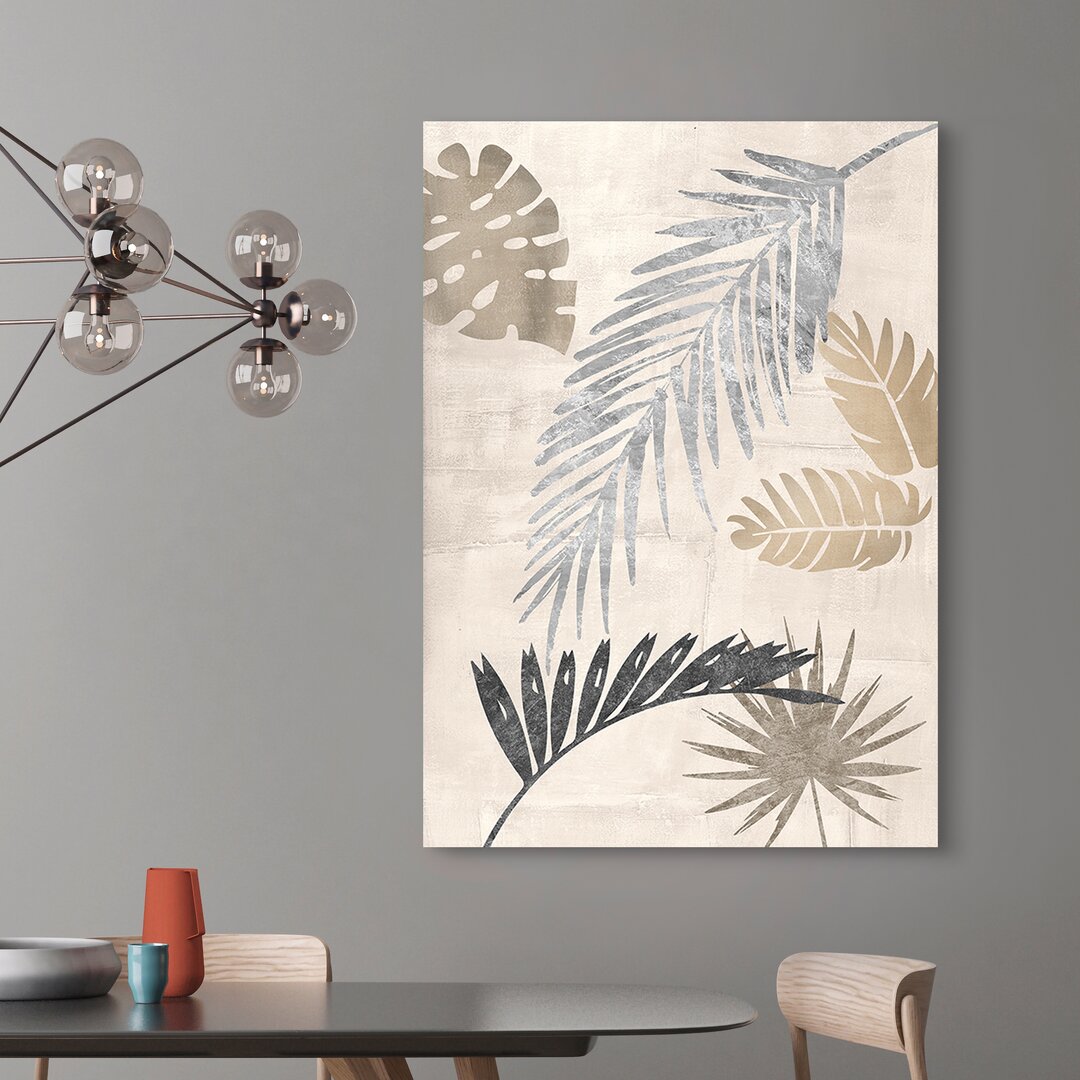 Leinwandbild Palm Leaves Silver III von Eve C. Grant