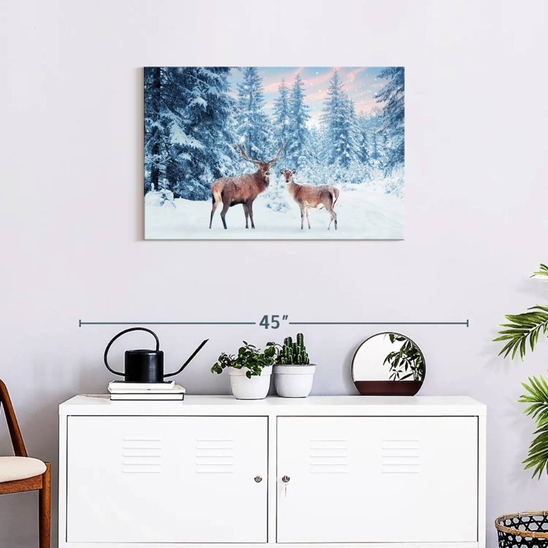 « Winter Wonderland », cerf, H 20 po x l 30 po