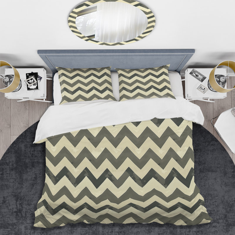 Ensemble de housse de couette Modern, Housse de couette simple et deux taies décorative
