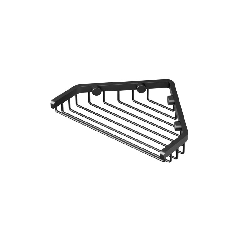 Panier de douche en acier inoxydable, l 6,63 po, Noir mat