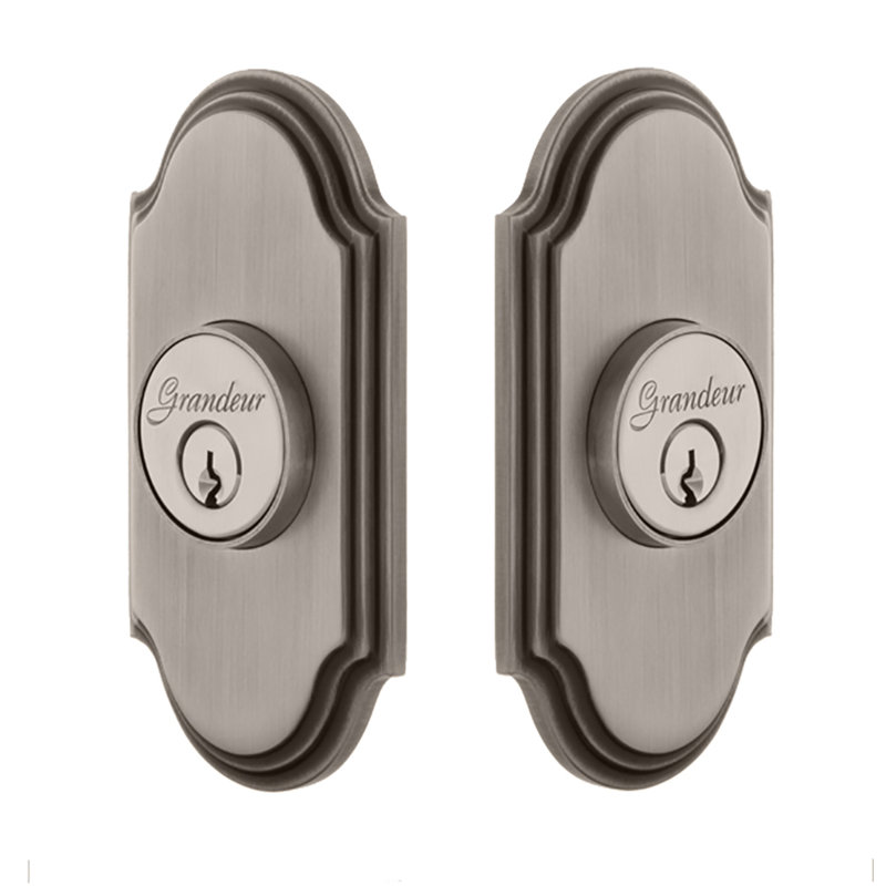 Arc Double Cylinder Deadbolt, 2.75", Antique Pewter