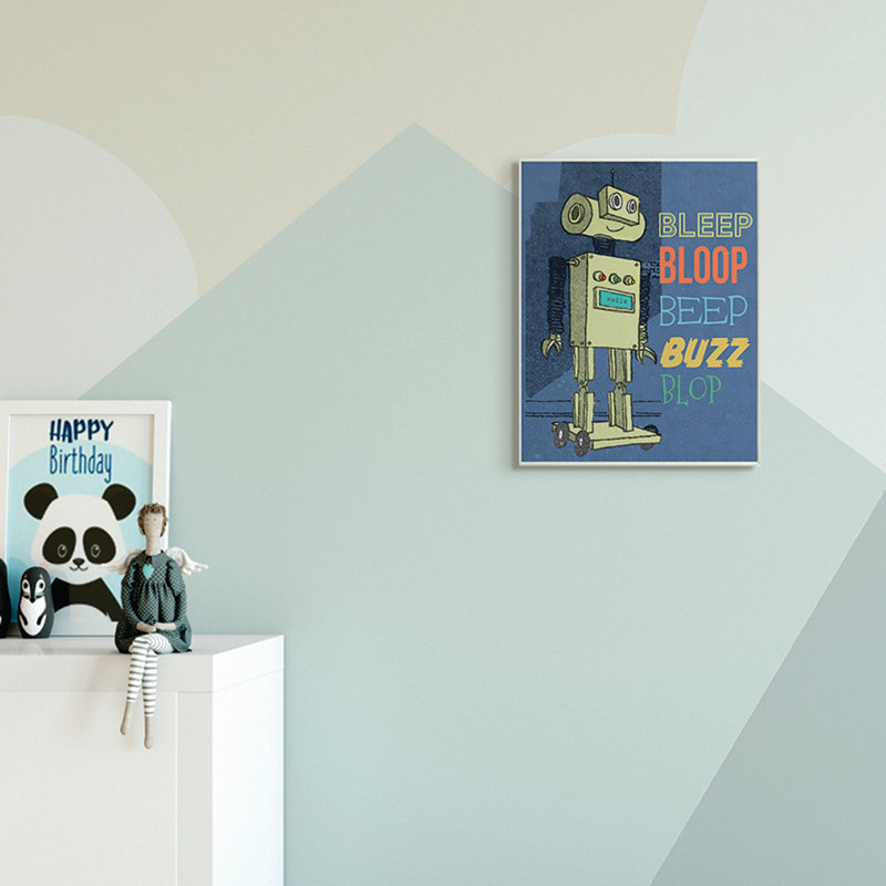 Dessin de robot Ridge Ridge Beep Bloop, Plaque murale, H 15 po x l 10 po