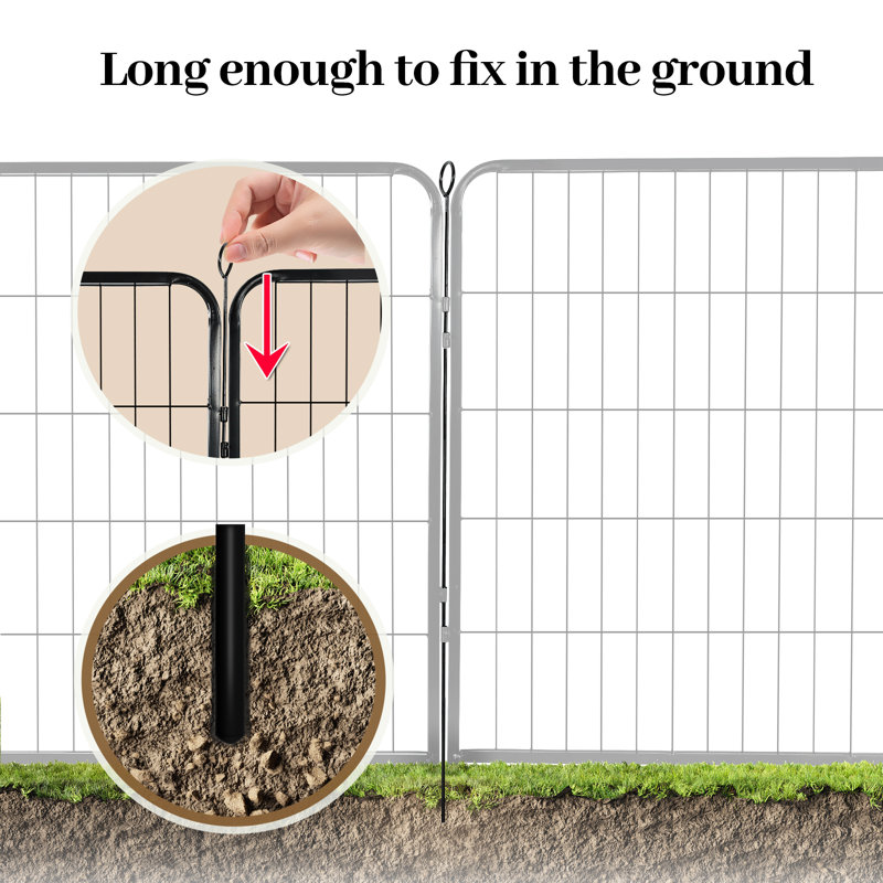 39'' H Panel Metal Exercise Pen With Door