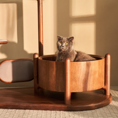Simple Solid Wood Designed Cat Climbing Frame