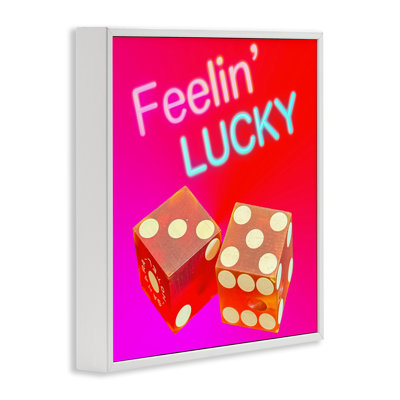 «Feelin 'Lucky with Dice», art de la giclée encadrée par Graffi *ee Studios