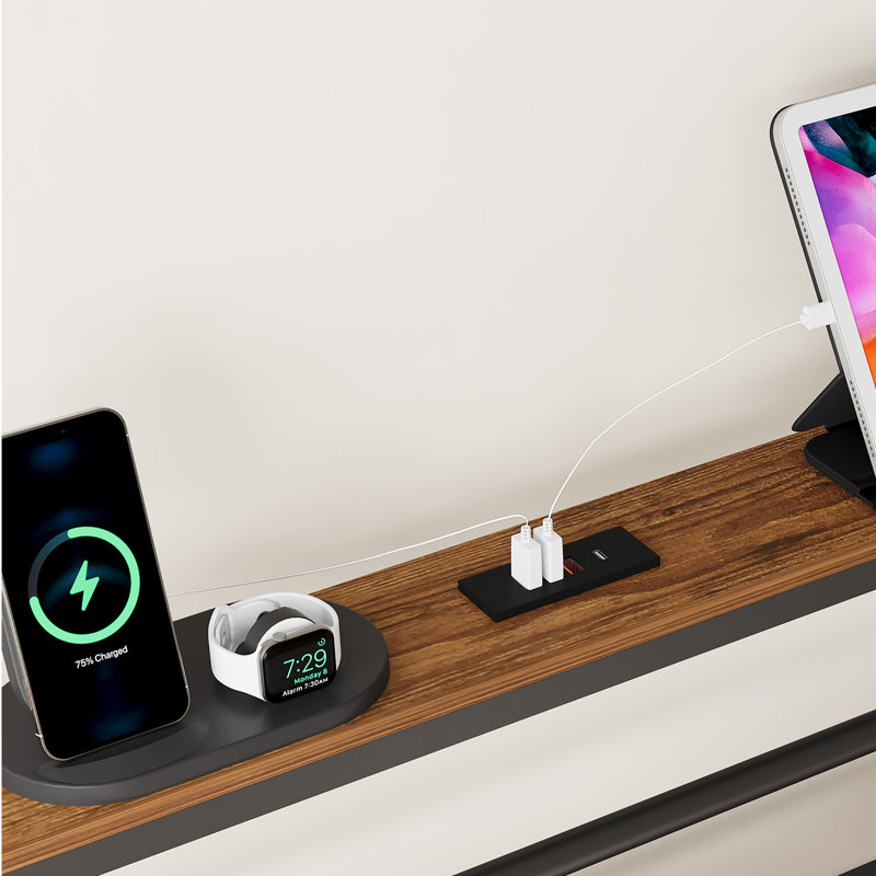 Bed Frame With Drawers And Charging Station, Twin