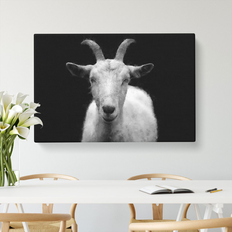 White Goat Vol.2 - Wrapped Canvas, 40cm H x 60cm W x 3cm D