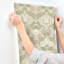 Myrtle Mauve Floral Ogee Wallpaper-79539516