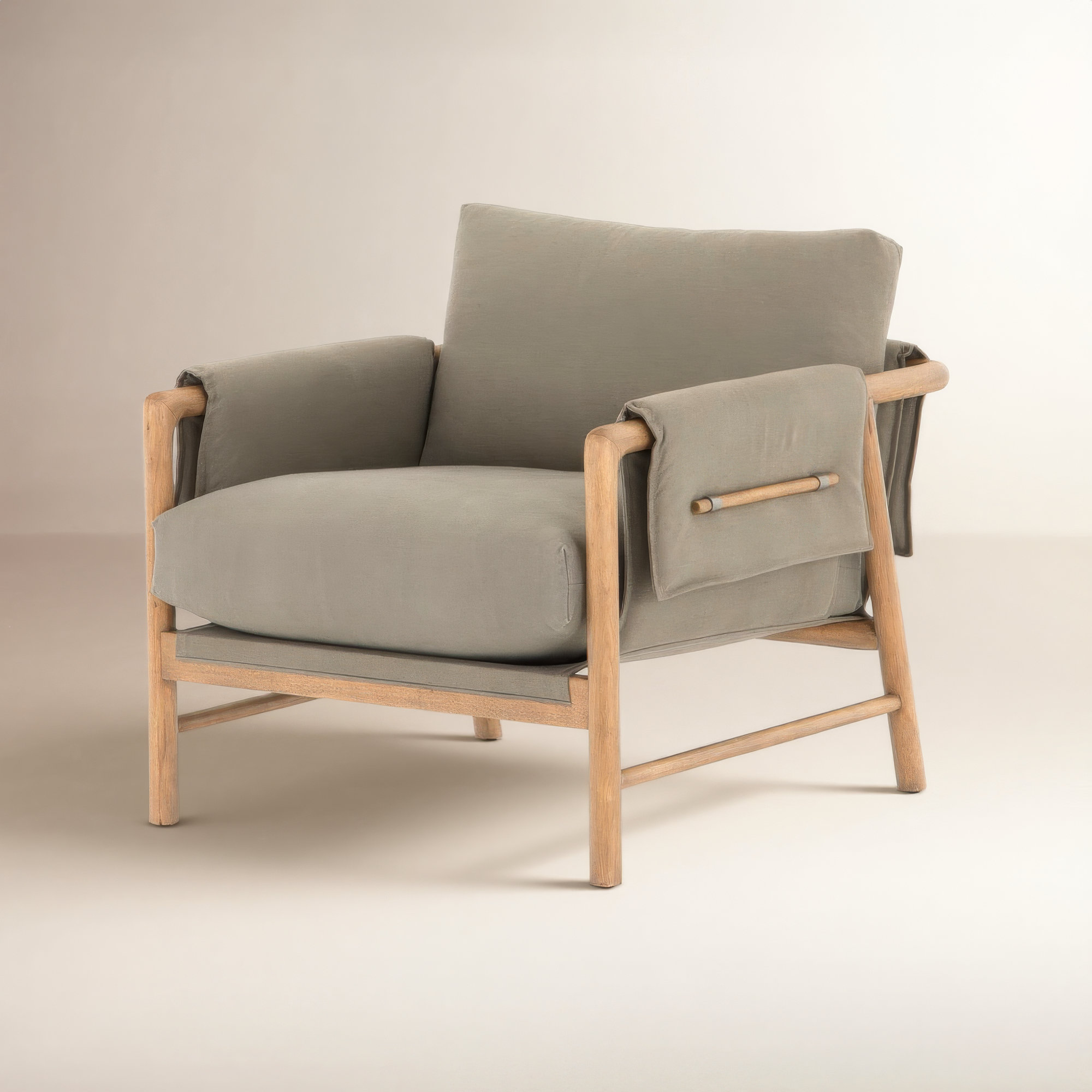 Kodie Upholstered Armchair, Olive