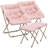 Ariadnna Saucer Chair Folding Accent Moon Chair with Metal Frame Cozy Lounge Chair for Living Room-342996290-371103322