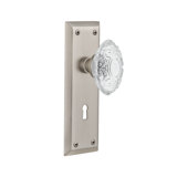 New York Plate with Decorative Keyhole and Crystal Victorian Knob