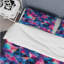 Ensemble de housse de couette Blue And Pink Symmetry Tranquil Triangles-347806948