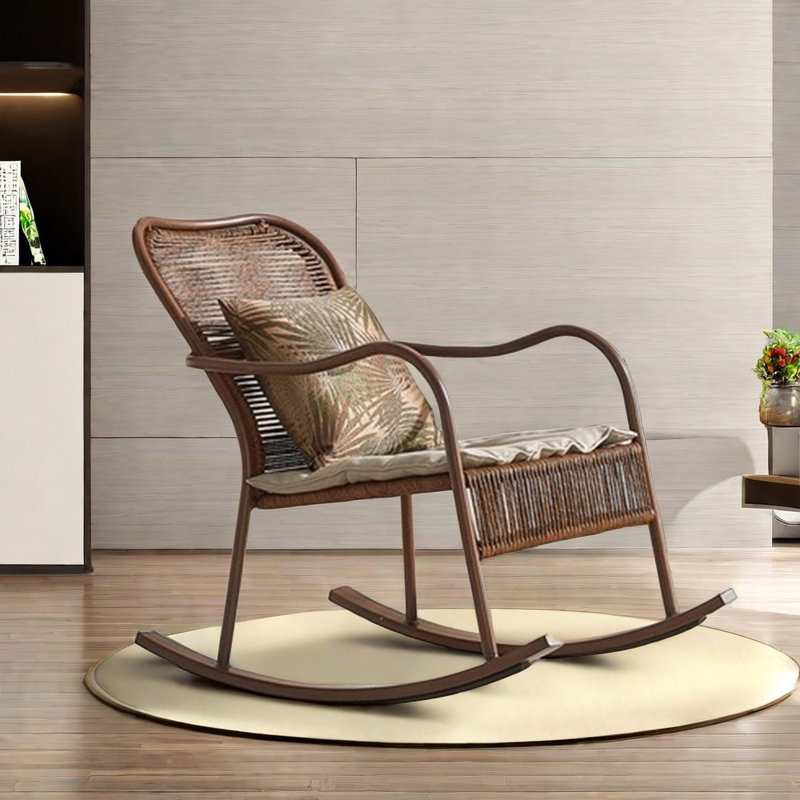 Chaise berçante au design élégant, Gris