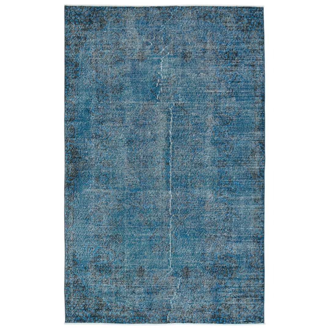 Atina Turquoise Vintage Wool Handmade Area Rug