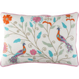 Mayura Embroidered Linen Pillow Cover