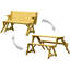 Anduela Picnic Wooden Convertible Bench