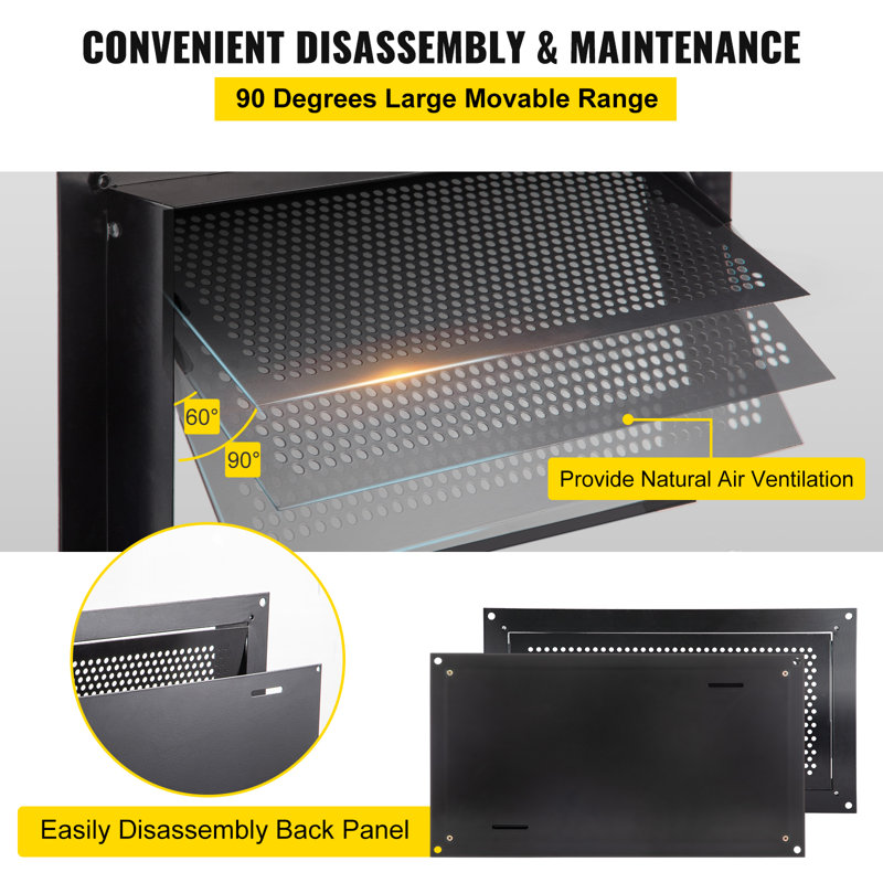 VEVOR 1.97'' W x 18.3'' L Louver / Gable Vent