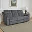 Canapé inclinable électrique en microfibre de polyester gris foncé 86 po