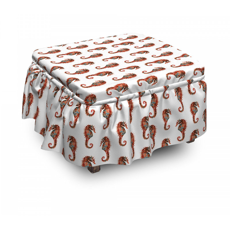 Box Cushion Ottoman Slipcover