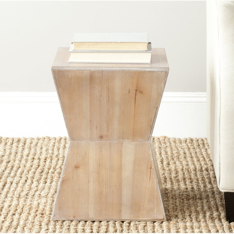 Drum End Table, Red Maple