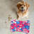 Ruby and Azure Flowers - 1 Piece Bone Shape Feeding Mat-101344915