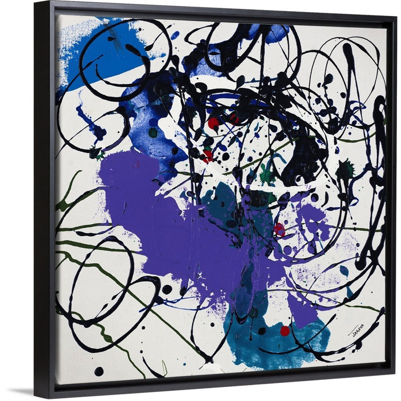 « get units iii », peinture sur toile, Cadre flottant noir, H 25,7 po x l 25,7 po x P 1,75 po