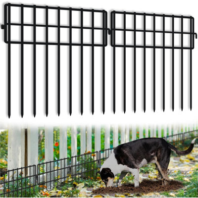 32 Panels 32Ft(L)×13In(H) Animal Barrier Fence - No Dig Small Metal Fencing (1.2In Gap), Rabbit/Dog Blocker For Garden/Flower Bed