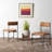 20'' H Leather Upholstered Metal Armchair-455313031