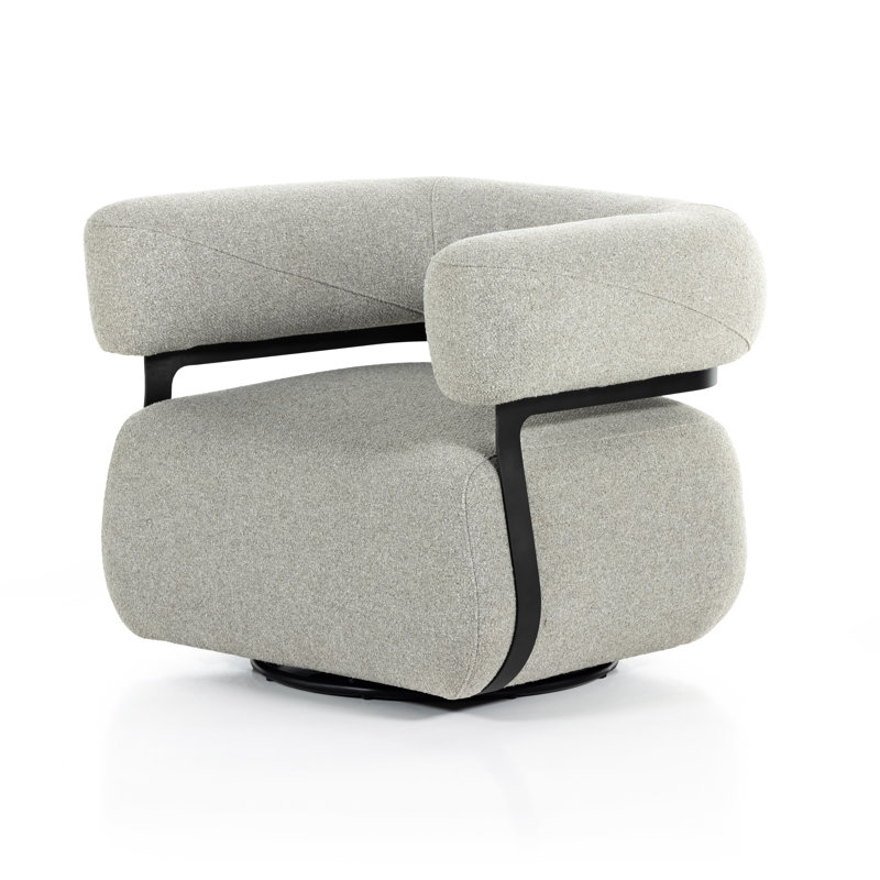 Gareth Swivel Barrel Chair, Torrance Silver